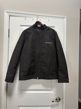 BMW Vintage Men's Black Zip-Front Lightweight Jacket